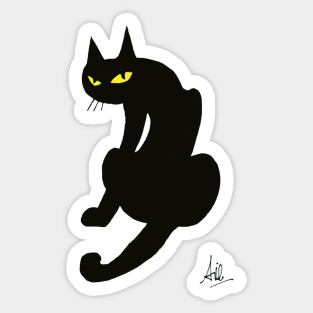 NINJA BLACK CAT Sticker